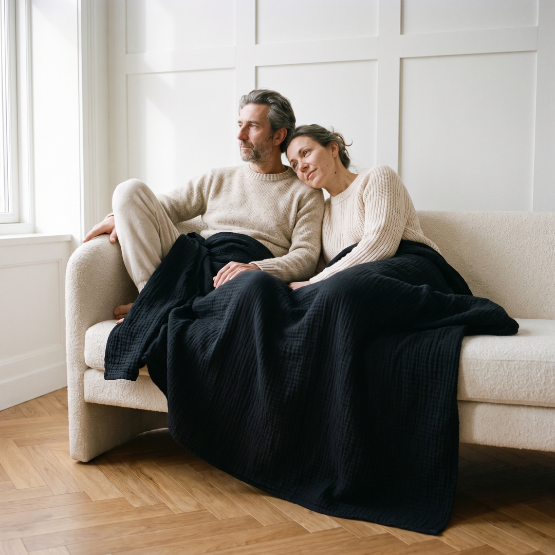 Cotton Muslin Blanket (1+1 Free)