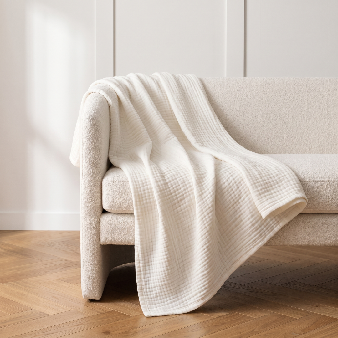 Cotton Muslin Blanket (1+1 Free)