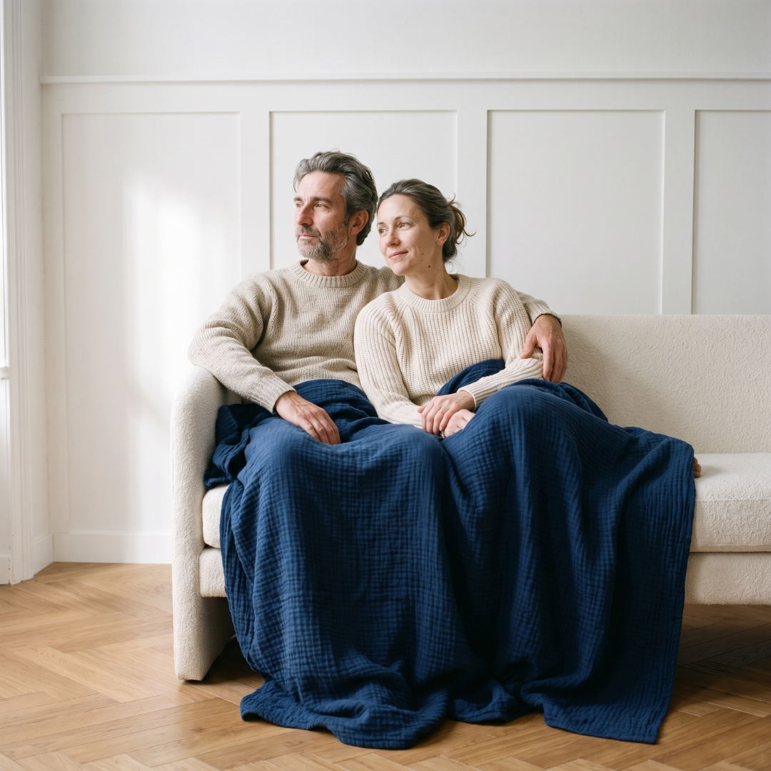 Cotton Muslin Blanket (1+1 Free)