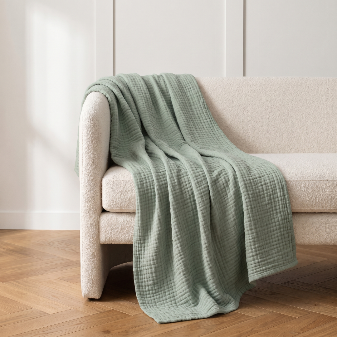 Cotton Muslin Blanket (1+1 Free)