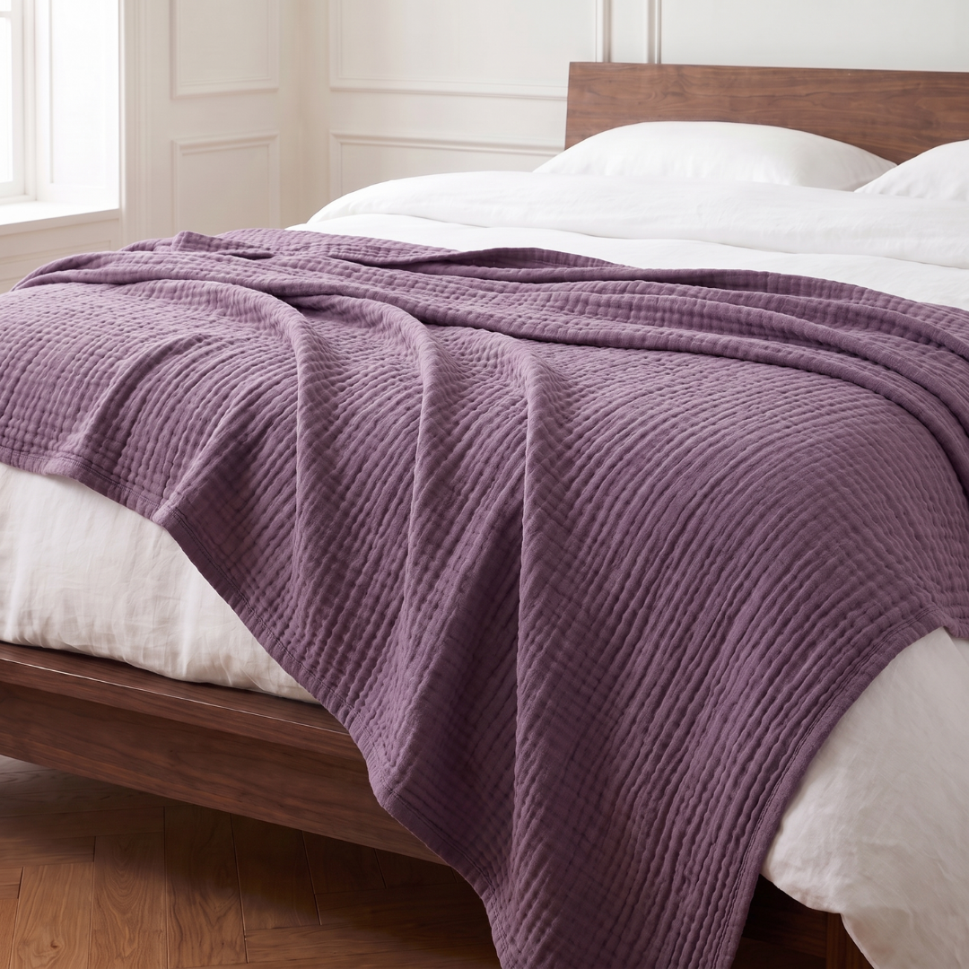 Cotton Muslin Blanket (1+1 Free)