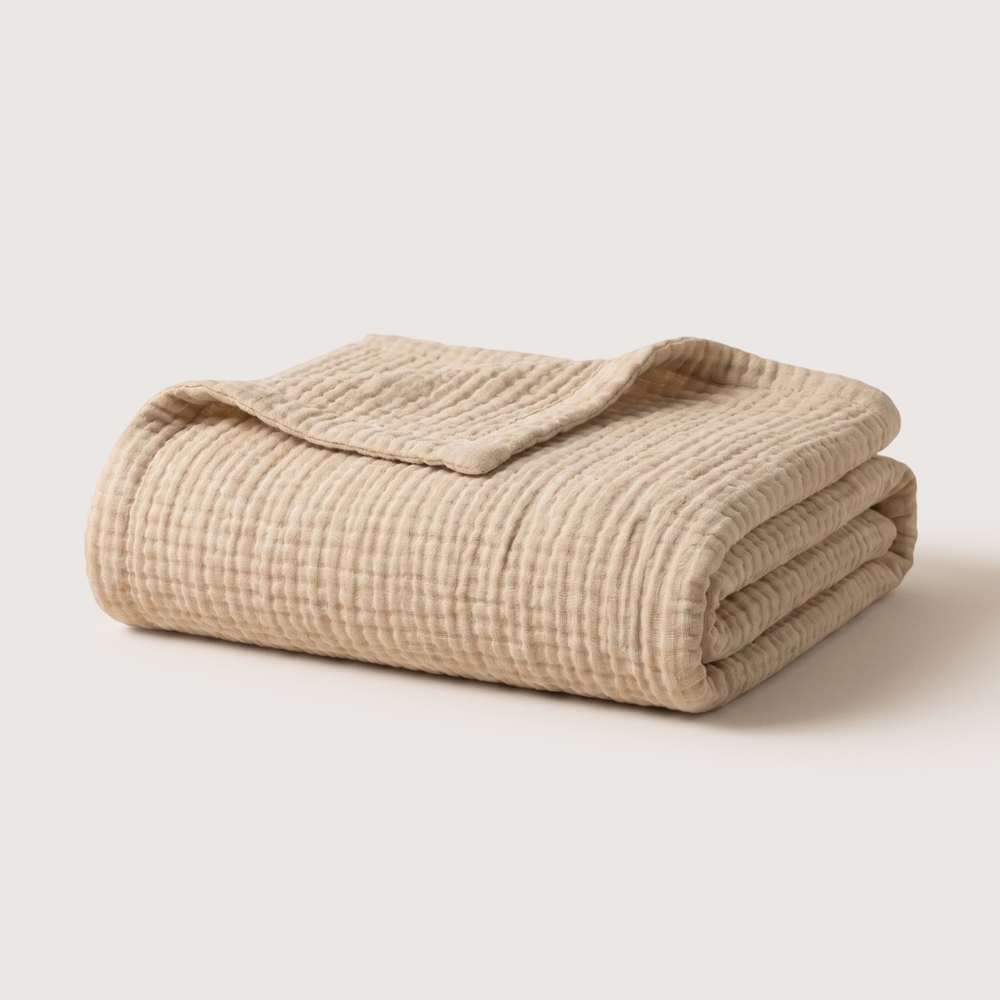 Cotton Muslin Blanket (1+1 Free)